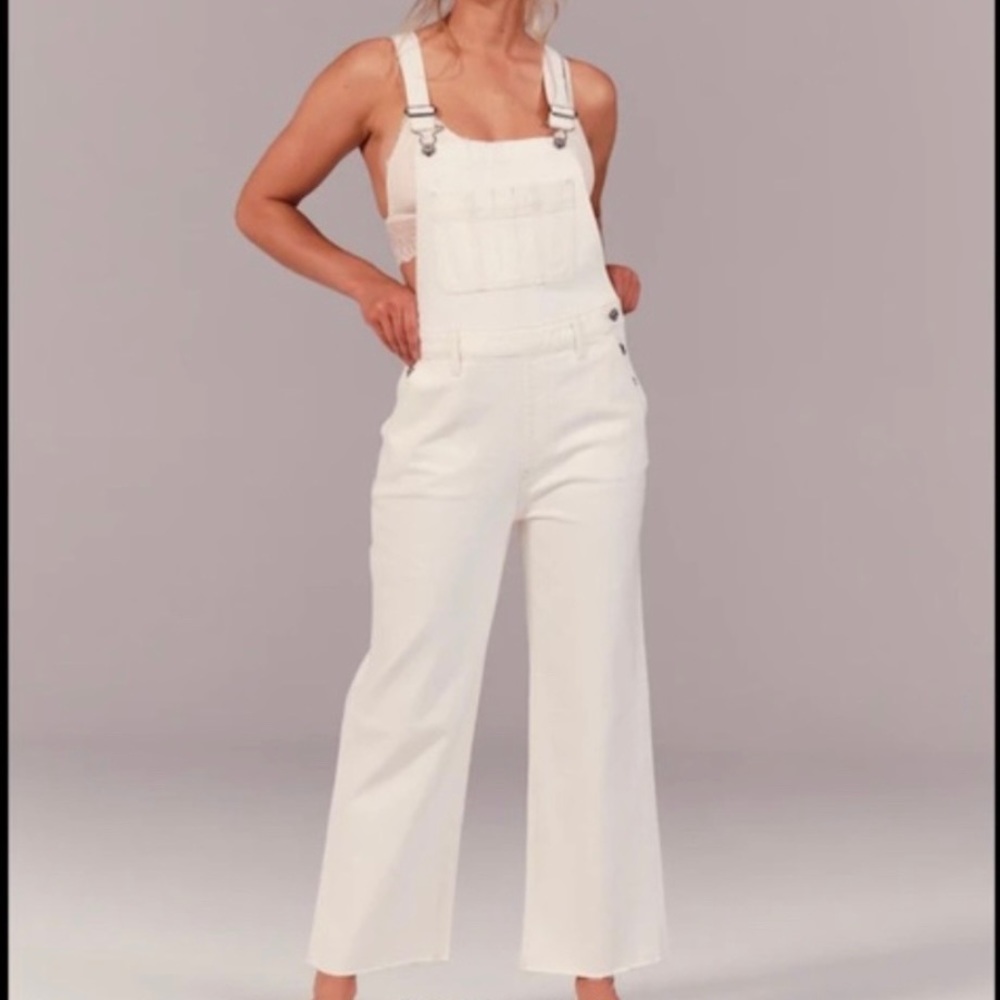 Abercrombie & Fitch White Overalls